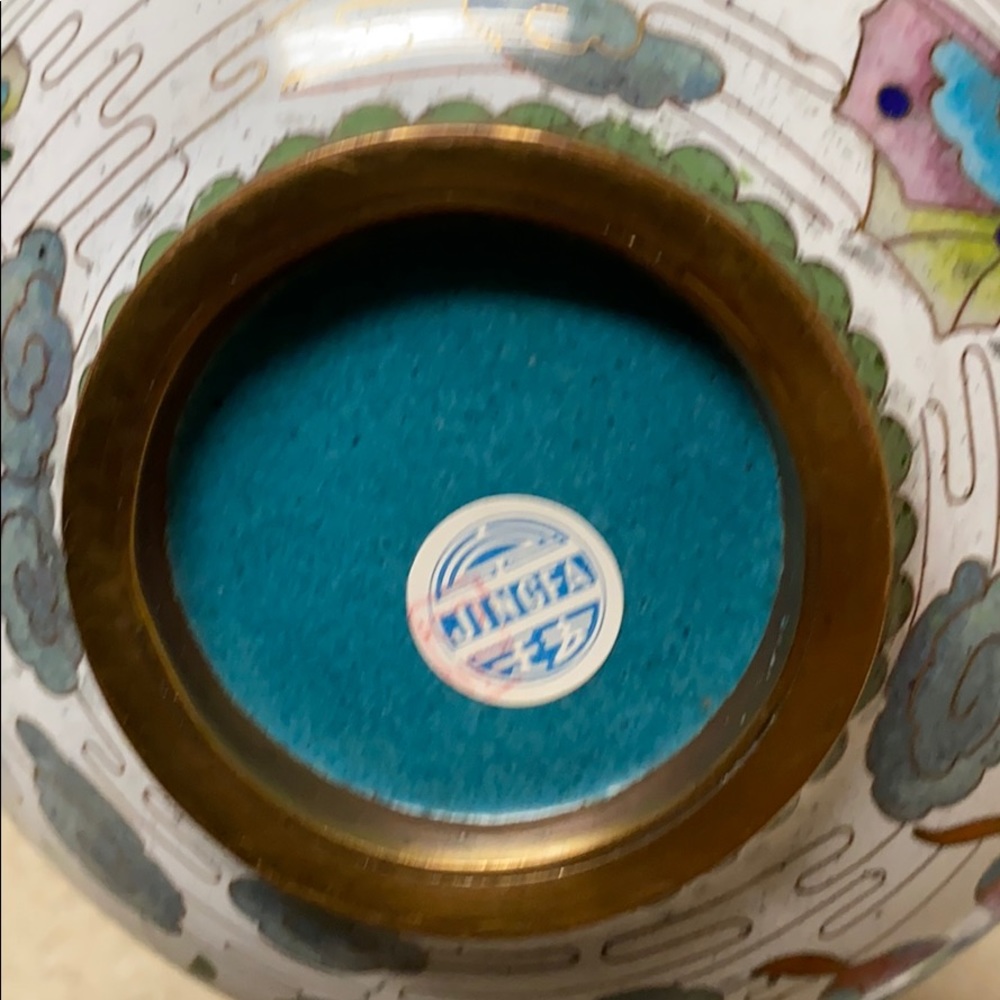 Vintage Pair of Jingfa Cloisonné Vases - Picture 3 of 7